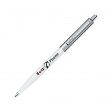 Ручка шариковая Senator Point Polished Metal, белый/серебристый
