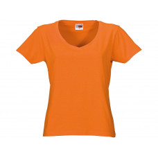 Футболка Heavy Super Club женская с V-образным вырезом, оранжевый Футболка Heavy Super Club женская с V-образным вырезом, оранжевый