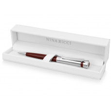 Ручка шариковая Nina Ricci модель Legende Burgundy в футляре, красный/серебристый